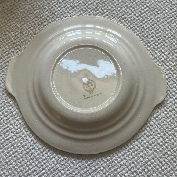 Victory by Salem China BASKET PP Needlepoint Handled Bread/Dessert Plate 7.5" - Picture 2 of 2